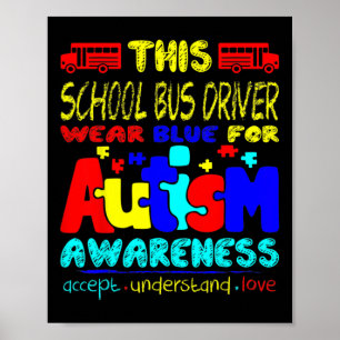 Affiche Conducteur De Bus Scolaire Portez Le Bleu Pour La