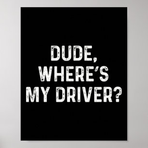 Affiche Conducteur de disque de golf drôle