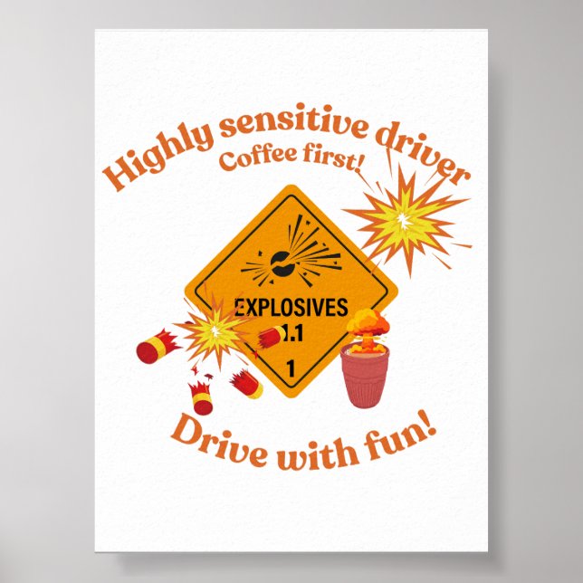Affiche Conducteur très sensible : Café d'abord !  (Devant)