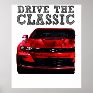 Affiche conduire la Chevrolet Camaro classique