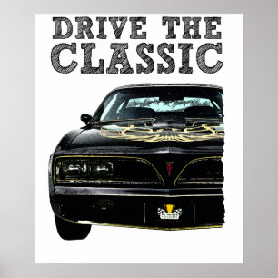 Affiche conduire la pontiac firebird classique