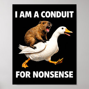 Affiche Conduit absurde – promenade en animaux drôles pour