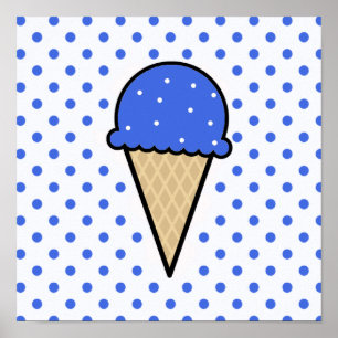 Affiche Cône Royal Blue Ice Cream