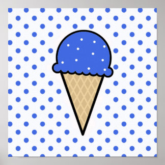 Affiche Cône Royal Blue Ice Cream