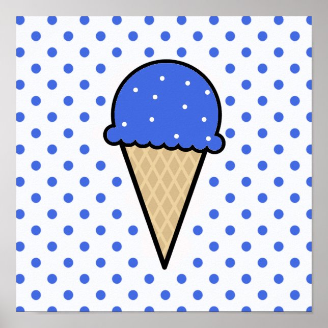 Affiche Cône Royal Blue Ice Cream (Devant)