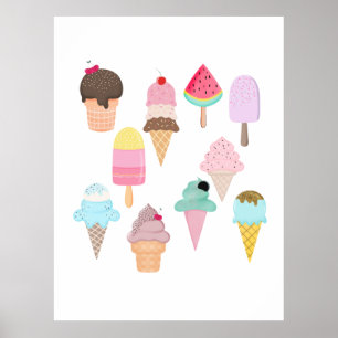 Affiche Cônes de glace