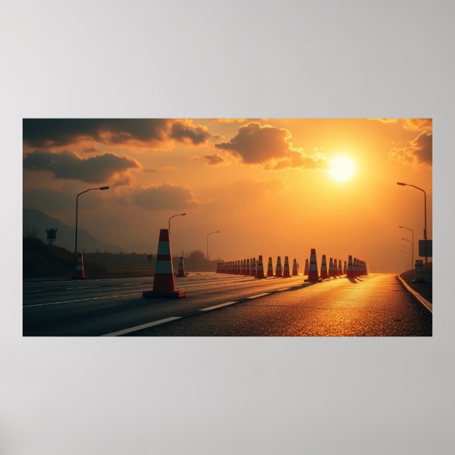 Affiche Cônes de signalisation (Devant)