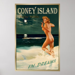 Affiche Coney Island New York - Original Marilyn Monroe