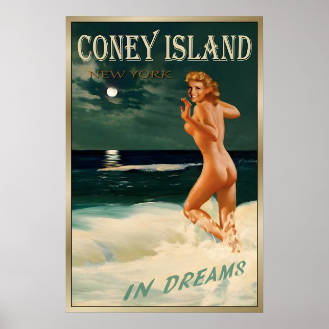 Affiche Coney Island New York - Original Marilyn Monroe (Devant)