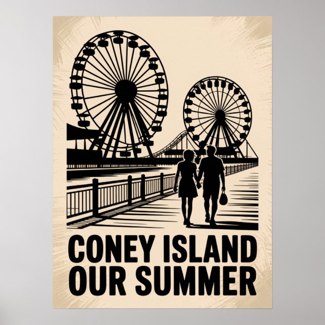 Affiche Coney Island Notre Silhouette d'Été (Devant)