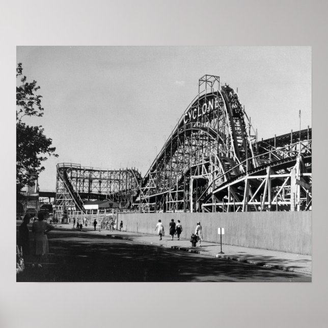 Affiche Coney Island Roller Coaster-1826587.bw.jpg (Devant)