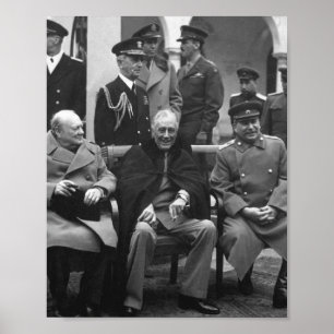 Affiche Conférence de Yalta Roosevelt Staline Churchill 19