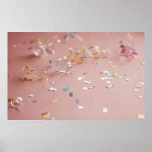 Affiche Confetti de couleur aérée