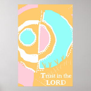 Affiche Confiance Dans Le Lord Sunrise Ethnic Circle Peach