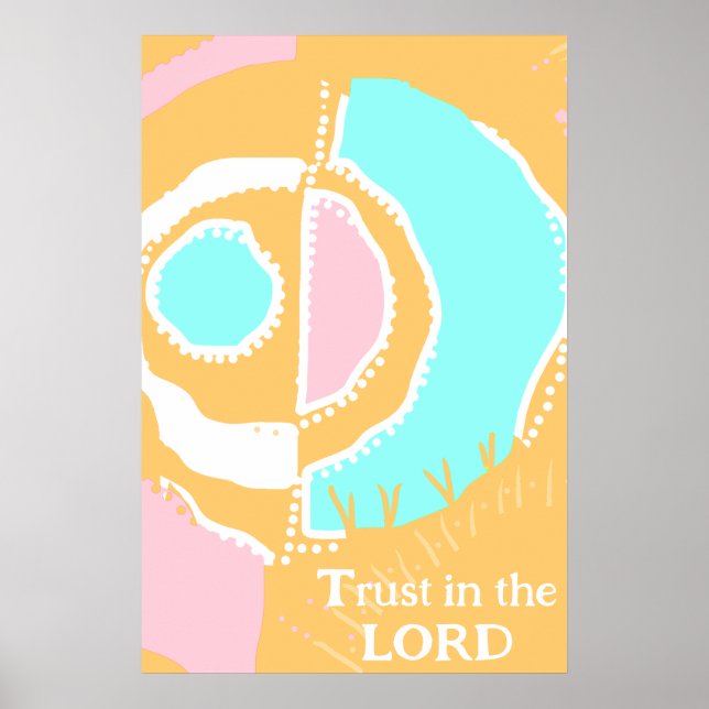 Affiche Confiance Dans Le Lord Sunrise Ethnic Circle Peach (Devant)