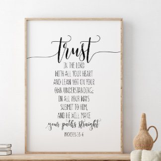 Affiche Confiance Dans Le Seigneur Avec Tout Ton, Proverbe