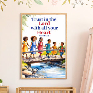 Affiche Confiance Dans Le Seigneur Christian Nursery Wall