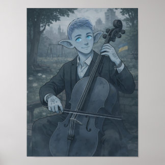 Affiche Confiance / Violoncelliste / Parc