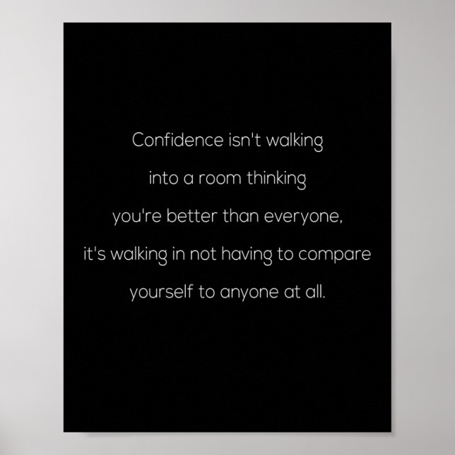 Affiche confidence isn't walking (Devant)