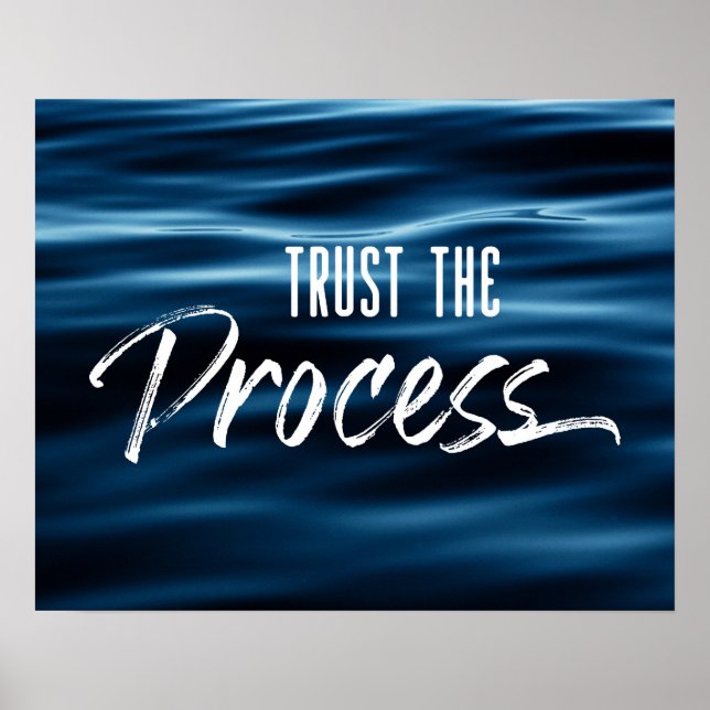 Affiche Configurez le processus Motivational Blue Ripples (Devant)