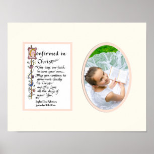 Affiche Confirmation confirmée en photographie de fille du