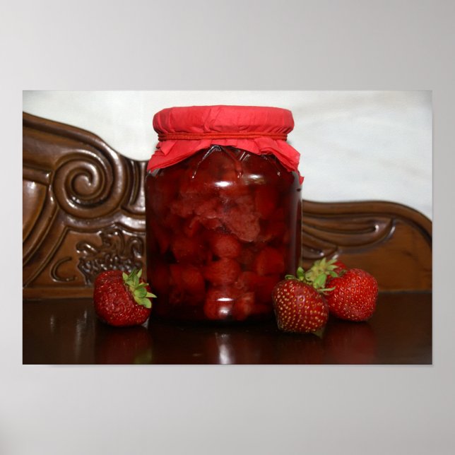 Affiche confiture de fraise (Devant)