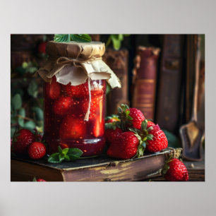 Affiche Confiture de fraises maison
