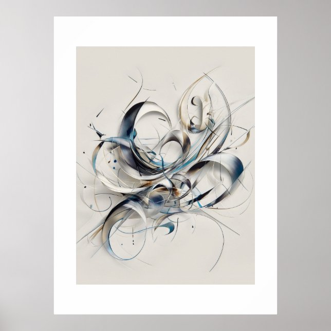 Affiche Confluence Silencieuse de Lignes (Devant)