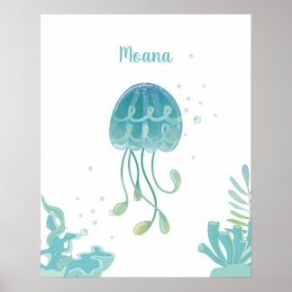 Affiche Confort de marée de méduse personnalisable