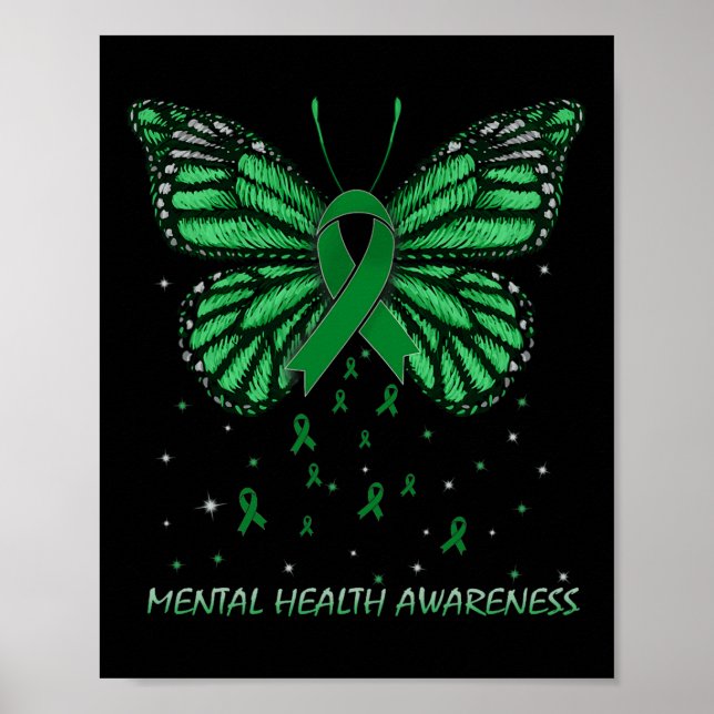 Affiche Confort des papillons de santé mentale (Devant)