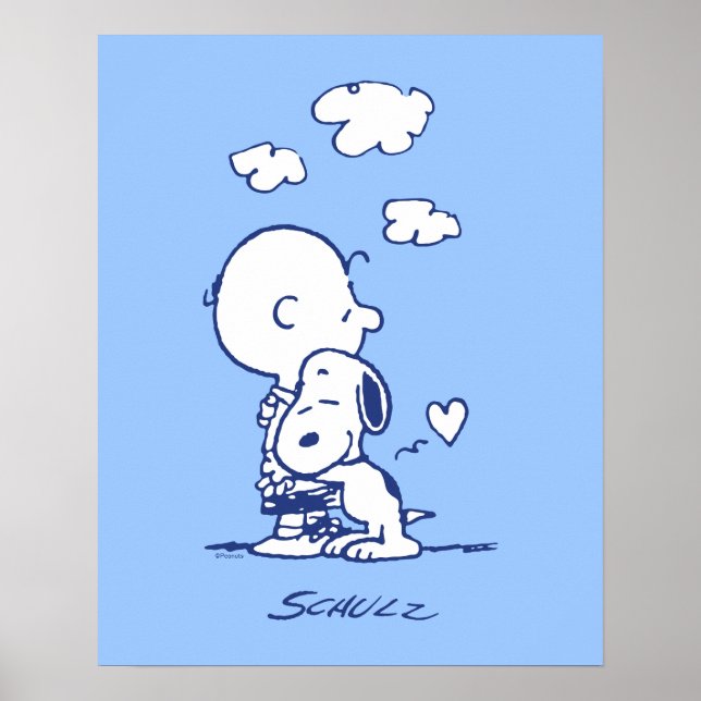 Affiche Confort et sécurité | Charlie & Snoopy Hug (Devant)