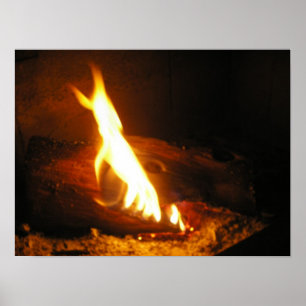 Affiche confortable du feu