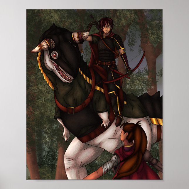 Affiche Confrontation de Carnotaurus (Devant)