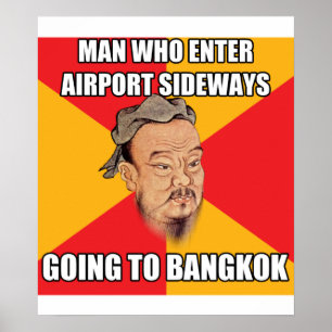 Affiche Confucius dit Aller à Bangkok