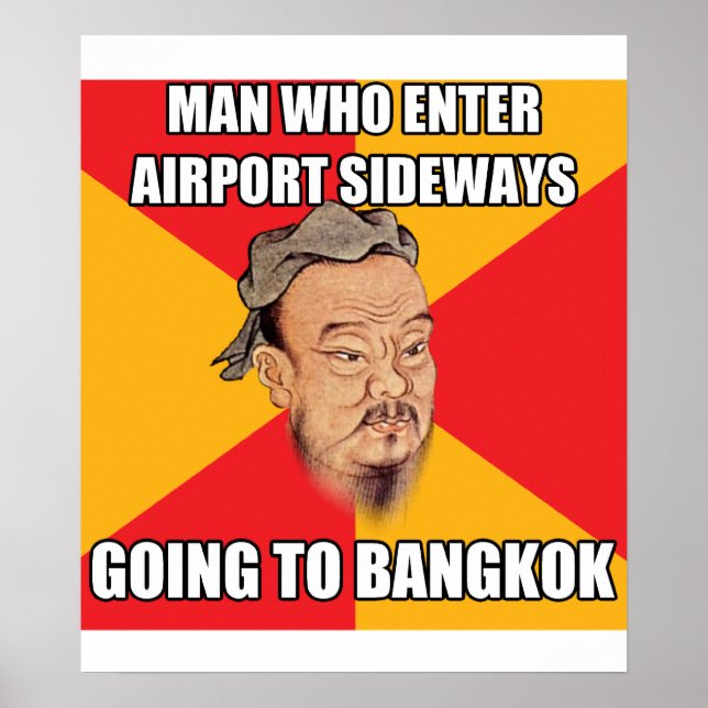 Affiche Confucius dit Aller à Bangkok (Devant)