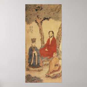 Affiche Confucius, Lao-tzu et Arhat bouddhiste