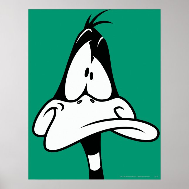 Affiche Confused DAFFY DUCK™ Face (Devant)