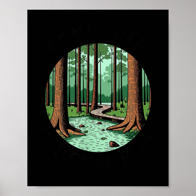 Affiche Congaree National Park Souvenir South Carolina Men (Devant)