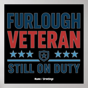 Affiche Congé Veteran Toujours En Service Patriotique Mini