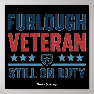Affiche Congé Veteran Toujours En Service Patriotique Mini