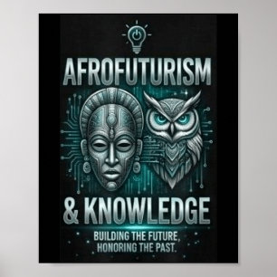 Affiche Connaissances Afrofuturisme masque africain hibou
