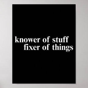 Affiche Connaisseur de choses Réparateur de trucs Papa bri