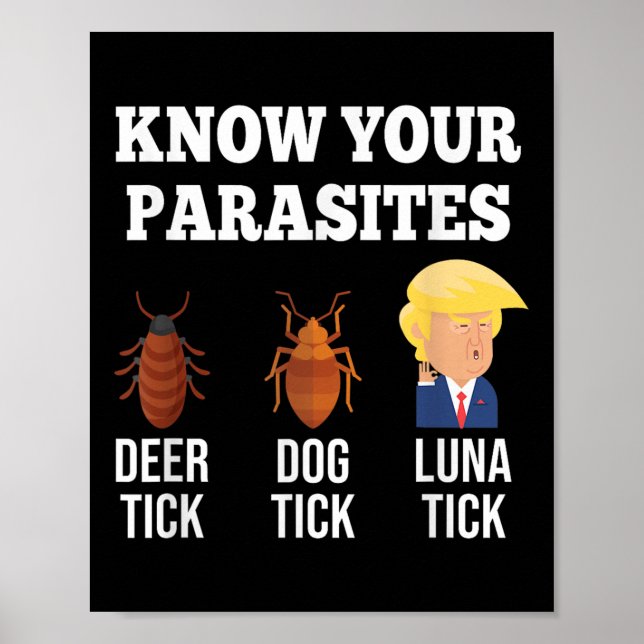 Affiche Connaissez vos parasites Anti-Trump Funny Tick Res (Devant)