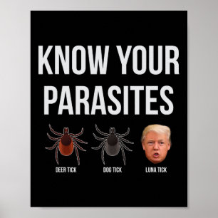 Affiche Connaissez vos parasites vider le président Trump 