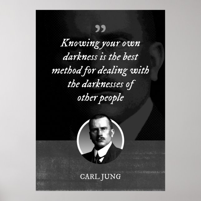 Affiche Connaître sa propre obscurité est la meilleure mét (Devant)