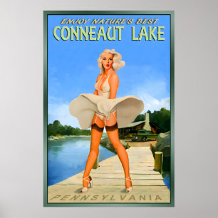 Affiche CONNEAUT LAKE Pennsylvanie Original Marilyn Monroe