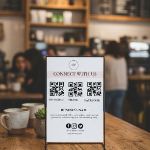 Affiche Connectez-vous avec nous sur les réseaux sociaux  