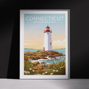 Affiche Connecticut vintage