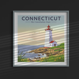 Affiche Connecticut vintage
