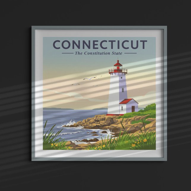 Affiche Connecticut vintage (Créateur téléchargé)